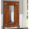 Casa Padrino Luxus Barock Garderobe mit Spiegel Braun / Gold 113 x H. 200 cm - Made in Italy
