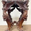 Casa Padrino Luxus Barock Hocker Engel Ø 51 x H. 48 cm - Runder Bronze Sitzhocker im Barockstil - Barock Möbel