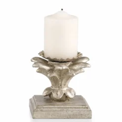 Casa Padrino Luxus Barock Kerzenhalter Antik Silber H. 9 cm - Made in Italy