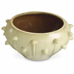Casa Padrino Luxus Barock Keramik Blumentopf Antik Sandfarben Ø 89 x H. 45 cm