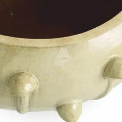 Casa Padrino Luxus Barock Keramik Blumentopf Antik Sandfarben Ø 89 x H. 45 cm
