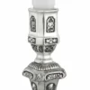 Casa Padrino Luxus Barock Kerzenständer im französischen Stil Antik Silber H. 24,5 cm