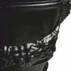 Casa Padrino Luxus Barock Keramik Blumentopf Schwarz Ø 60 x H. 56 cm - Garten Deko