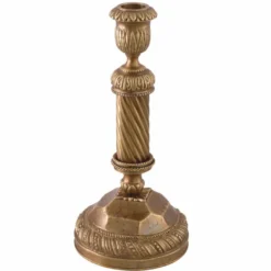 Casa Padrino Luxus Barock Kerzenhalter Vintage Messing H. 25 cm - Barock Deko Accessoires
