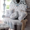Casa Padrino Luxus Barock Kindersofa Grau / Mehrfarbig / Hellblau - Prunkvolles Barock Kinderzimmer Sofa - Barock Kinderzimmer Möbel - Erstklassische Qualität - Made in Italy