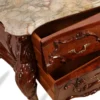 Casa Padrino Luxus Barock Kommode mit Marmorplatte Braun / Beige 156 cm - Barock Möbel