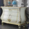 Casa Padrino Luxus Barock Kommode Weiß / Silber / Gold 135 cm - Made in Italy