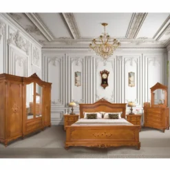 Casa Padrino Luxus Barock Kommode mit Spiegel Braun - Barockstil Schlafzimmer Möbel