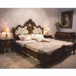 Casa Padrino Luxus Barock Kommode mit Marmorplatte Dunkelbraun / Grau 156 cm - Barock Möbel