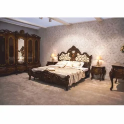 Casa Padrino Luxus Barock Kommode mit Marmorplatte Dunkelbraun / Grau 156 cm - Barock Möbel