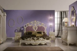Casa Padrino Luxus Barock Kommode Creme / Gold - Handgefertigte Massivholz Kommode mit 4 Schubladen - Luxus Schlafzimmer Möbel im Barockstil - Barock Möbel - Luxus Qualität - Made in Italy