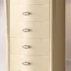 Casa Padrino Luxus Barock Kommode Creme / Silber - Handgefertigte Barockstil Massivholz Kommode mit 7 Schubladen - Handgefertigte italienische Barock Möbel - Made in Italy - Luxus Qualität
