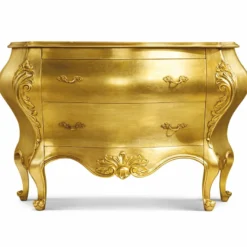 Casa Padrino Luxus Barock Kommode Gold 127,5 cm - Barock Möbel - Made in Italy