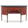 Casa Padrino Luxus Barock Kommode mit Marmorplatte Rot / Braun / Gold / Schwarz 145 cm