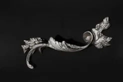 Casa Padrino Luxus Barock Kommode mit 2 Schubladen und Marmorplatte Hochglanzschwarz / Silber / Schwarz 100 x 53 x H. 85 cm - Luxus Möbel im Barockstil