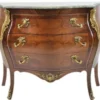 Casa Padrino Luxus Barock Kommode Braun mit grüner Marmorplatte - 110 x 50 x H. 90 cm