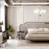 Casa Padrino Luxus Barock Kommode mit Wandspiegel Dunkelbraun / Grau / Gold