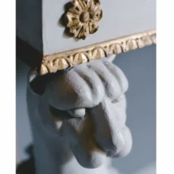 Casa Padrino Luxus Barock Konsole Grau / Gold 144 cm - Barock Möbel - Made in Italy