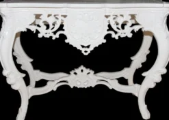 Casa Padrino Luxus Barock Konsolentisch in Weiss, Massivholz, Breite 110 cm, Tiefe 45 cm, Höhe 86 cm