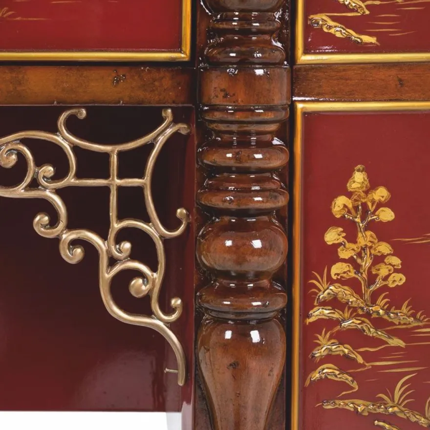 Casa Padrino Luxus Barock Konsole im asiatischen Stil 145 cm - Barock Möbel