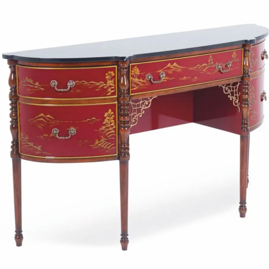 Casa Padrino Luxus Barock Konsole im asiatischen Stil 145 cm - Barock Möbel
