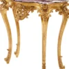 Casa Padrino Luxus Barock Konsole mit Marmorplatte Gold / Rot 93 x H. 88 cm - Barock Möbel - Made in Italy