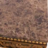 Casa Padrino Luxus Barock Konsole Grau / Antik Gold / Braun - Handgefertigter Massivholz Konsolentisch mit edlen Verzierungen und Marmorplatte - Barock Möbel