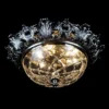 Casa Padrino Luxus Barock Kristall Deckenleuchte Gold Ø 47 x H. 19 cm - Prunkvolle Messing Deckenleuchte mit böhmischem Kristallglas - Barock Möbel - Edel & Prunkvoll