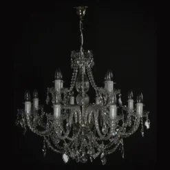 Casa Padrino Luxus Barock Kristall Kronleuchter Gold Ø 78 x H. 60 cm - Prunkvolle Messing Kronleuchter mit böhmischem Kristallglas - Barock Möbel - Edel & Prunkvoll