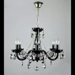 Casa Padrino Luxus Barock Kristall Kronleuchter Silber Ø 60 x H. 50 cm - Prunkvolle Messing Kronleuchter mit böhmischem Kristallglas - Barock Möbel - Edel & Prunkvoll