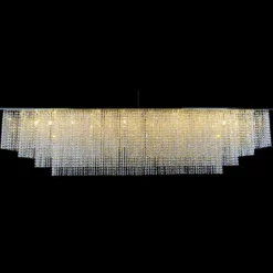 Casa Padrino Luxus Barock Kristall Wandleuchte Silber 180 x 40 x H. 40 cm - Prunkvolle Messing Wandleuchte mit böhmischem Kristallglas - Barock Möbel - Edel & Prunkvoll