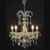 Casa Padrino Luxus Barock Kristall Kronleuchter Gold Ø 55 x H. 66 cm - Prunkvolle Messing Kronleuchter mit böhmischem Kristallglas - Barock Möbel - Edel & Prunkvoll