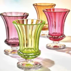 Casa Padrino Luxus Barock Kristallglas Vase Ø 19,7 x H. 25 cm - Mundgeblasen