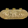 Casa Padrino Luxus Barock Kristall Wandleuchte Gold 100 x 50 x H. 30 cm - Prunkvolle Messing Wandleuchte mit böhmischem Kristallglas - Barock Möbel - Edel & Prunkvoll