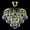 Casa Padrino Luxus Barock Kristall Kronleuchter Gold Ø 30 x H. 35 cm - Prunkvolle Messing Kronleuchter mit böhmischem Kristallglas - Barock Möbel - Edel & Prunkvoll