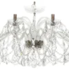 Casa Padrino Luxus Barock Kristall Kronleuchter Silber Ø 120 x H. 65 cm - Prunkvoller Kronleuchter mit edlem Kristallglas und Glas Armen - Edel & Prunkvoll