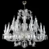 Casa Padrino Luxus Barock Kristall Kronleuchter Silber Ø 105 x H. 98 cm - Prunkvolle Messing Kronleuchter mit böhmischem Kristallglas - Barock Möbel - Edel & Prunkvoll