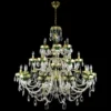 Casa Padrino Luxus Barock Kristall Kronleuchter Gold Ø 100 x H. 97 cm - Prunkvolle Messing Kronleuchter mit böhmischem Kristallglas - Barock Möbel - Edel & Prunkvoll