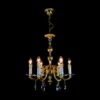 Casa Padrino Luxus Barock Kristall Kronleuchter Gold Ø 53 x H. 60 cm - Prunkvolle Messing Kronleuchter mit böhmischem Kristallglas - Barock Möbel - Edel & Prunkvoll