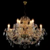 Casa Padrino Luxus Barock Kristall Kronleuchter Silber Ø 70 x H. 52 cm - Prunkvolle Messing Kronleuchter mit böhmischem Kristallglas - Barock Möbel - Edel & Prunkvoll