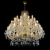 Casa Padrino Luxus Barock Kristall Kronleuchter Gold Ø 98 x H. 98 cm - Prunkvolle Messing Kronleuchter mit böhmischem Kristallglas - Barock Möbel - Edel & Prunkvoll