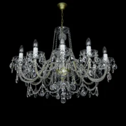 Casa Padrino Luxus Barock Kristall Kronleuchter Gold Ø 90 x H. 72 cm - Prunkvolle Messing Kronleuchter mit böhmischem Kristallglas - Barock Möbel - Edel & Prunkvoll