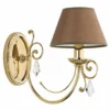 Casa Padrino Luxus Barock Kristall Wandleuchte Gold / Braun H. 29 cm