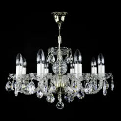 Casa Padrino Luxus Barock Kristall Deckenleuchte Silber Ø 60 x H. 35 cm - Prunkvolle Messing Deckenleuchte mit böhmischem Kristallglas - Barock Möbel - Edel & Prunkvoll
