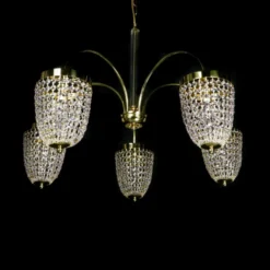 Casa Padrino Luxus Barock Kristall Kronleuchter Gold Ø 75 x H. 75 cm - Prunkvolle Messing Kronleuchter mit böhmischem Kristallglas - Barock Möbel - Edel & Prunkvoll