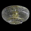 Casa Padrino Luxus Barock Kristall Deckenleuchte Gold Ø 90 x H. 45 cm - Prunkvolle Messing Deckenleuchte mit böhmischem Kristallglas - Barock Möbel - Edel & Prunkvoll