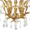 Casa Padrino Luxus Barock Kristall Wandleuchte Antik Gold 32 x 20 x H. 25 cm - Elegante Metall Wandlampe mit edlen Glasperlen - Barock Leuchten
