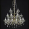Casa Padrino Luxus Barock Kristall Kronleuchter Gold Ø 95 x H. 105 cm - Prunkvolle Messing Kronleuchter mit böhmischem Kristallglas - Barock Möbel - Edel & Prunkvoll