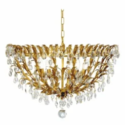 Casa Padrino Luxus Barock Kristall Hängeleuchte Gold Ø 75 x H. 50 cm - Made in Italy