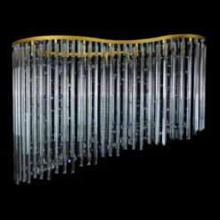 Casa Padrino Luxus Barock Kristall Wandleuchte Gold 160 x 80 x H. 90 cm - Prunkvolle Messing Wandleuchte mit böhmischem Kristallglas - Barock Möbel - Edel & Prunkvoll